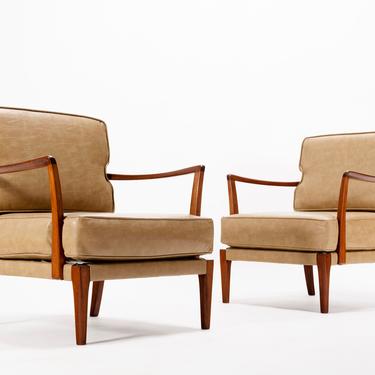 Set of Two (2) Löven Style Lounge Chairs Attributed to Arne Norrell, Sweden 