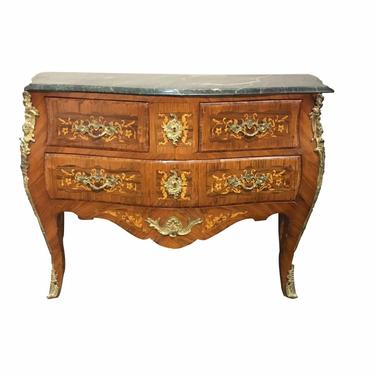 Antique Italian Wood and Ormolu Bombe Chest of Drawers