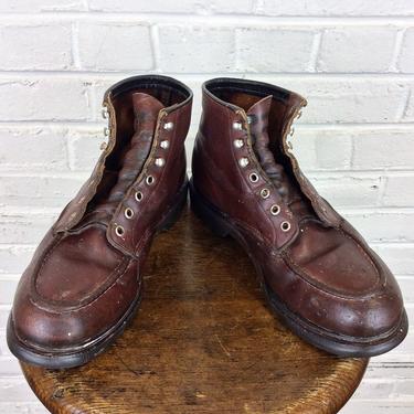 Size 10 D Vintage 1970s 1980s Vintage Red Wing 28122 Moc Toe 6” Work Boots 
