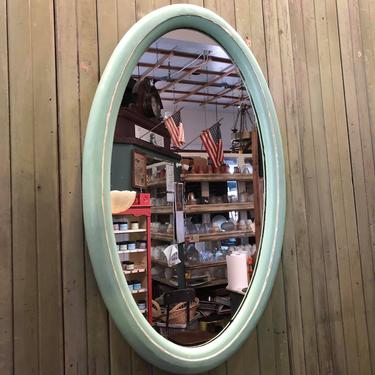Hand Painted Oval Mirror