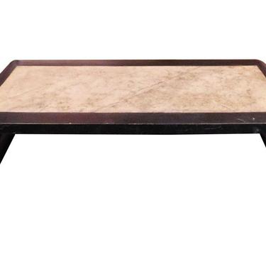 Chinese Black Scroll Legs Rectangular Marble Coffee Table cs1331S 