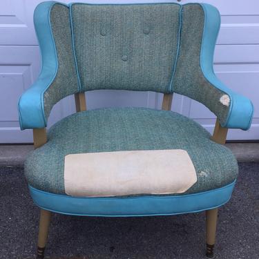 Mid Century Blond Arm Chair AS IS or restored to order 