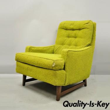 Vintage Mid Century Modern Selig Monroe Upholstered Club Lounge Chair