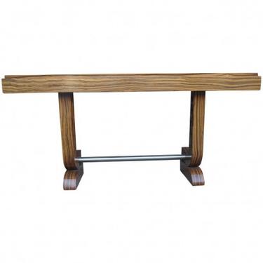 Art Deco Style Zebrawood Console Table