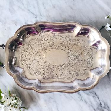 Wallace Silver Plated Footed Tray 