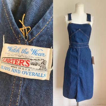 Vintage 1960s Deadstock Carter's Denim Overall Dress / M 