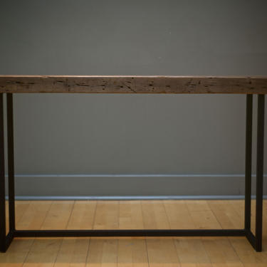 Sofa Table/Hall Table/Steel and Wood/Reclaimed Wood/Console Table/Modern/Industrial/Loft Decor/Modern/Metal/Minimalist 
