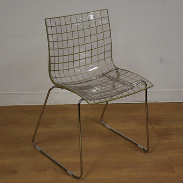X3 Stacking Chrome and Lucite Chair 