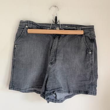 Vintage Faded Gray Denim Shorts / M-L 