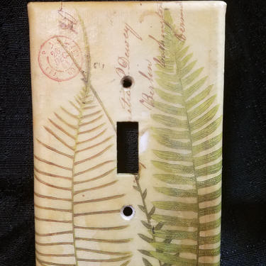 Fern Light Switch Plate Cover 3.5 x 5.25