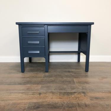 AVAILABLE: Navy Lacquered Desk 