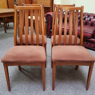 Item #DMC15 Set of Four Vintage High Back Dining Chairs c.1960