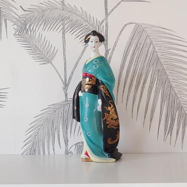 Vintage Statue, Geisha, Seyei China, Hand Decorated, Made in Japan, Sake Bottle, House of Koshu 