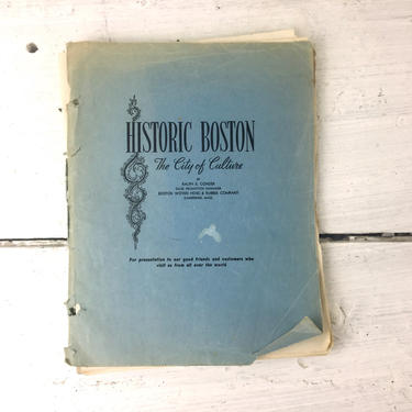 Historic Boston - promotional booklet with postcards - 1940s vintage 
