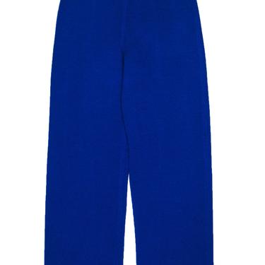 St. John - Cobalt Blue High-Waisted Straight Leg Pants Sz 4