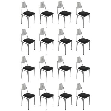 18 Robert Josten Cast Aluminum Dining Chairs