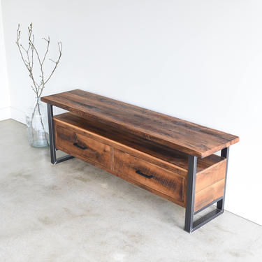 Media Console made from Reclaimed Wood / Industrial TV Stand / Modern Media Cabinet 