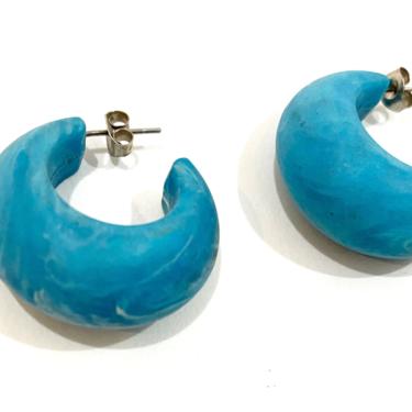 turquoise chunky hoop earrings 