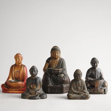 Vintage Collection of Buddha Statues, Buddha Incense Burners 