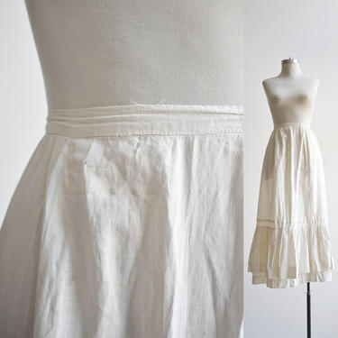 White Cotton Edwardian Skirt 
