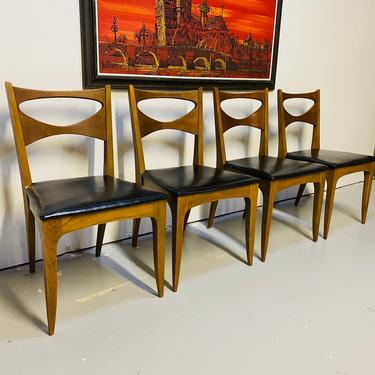 Drexel Dining Chairs, John Van Koert for Drexel, Four Drexel Dining Chairs, Vintage Dining Chairs, Vintage Drexel 