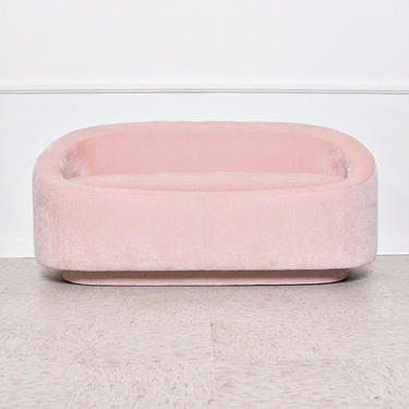 Pink Velvet Tub Sofa