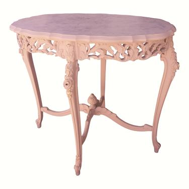VINTAGE Louis XVI Carved Table, Shabby Chic, Pierced Wood Console Table, Victorian Home Decor 