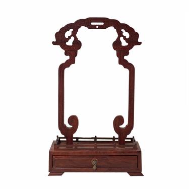 Chinese Rosewood RuYi Hanging Ring Display Stand - Miniature Easel ws1571E 