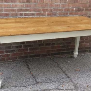 Antique Swedish Painted Table with waxed Pine Top