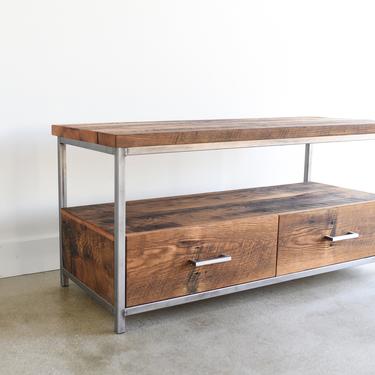 Reclaimed Wood TV Stand / Industrial Media Console 