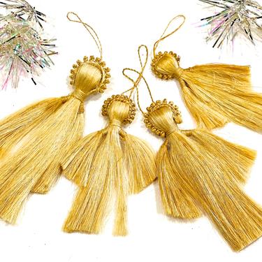 VINTAGE: 4pc - Natural Fiber Angel Ornaments - Jute Angels - Handcrafted Christian - Holiday - Made in Bangladesh - SKU 15-A1-00008073 