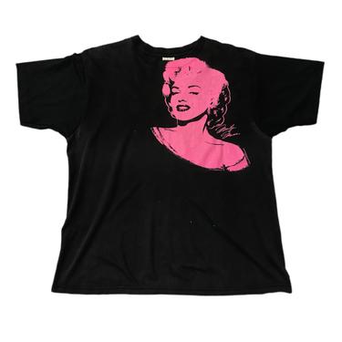 (L) Marilyn Monroe Black/Pink Single Stitch Tshirt 082521 ERF
