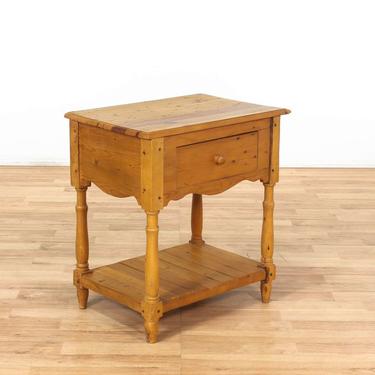 Knotty Pine End Table w/ Drawer