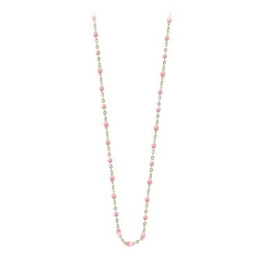 16.5&quot; Classic Gigi Necklace - BABY PINK + YELLOW GOLD
