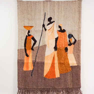 Gorgeous Colorful Vintage African Handmade Tapestry - Made by Setsoto 