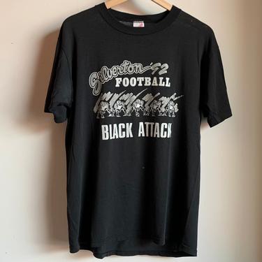 1992 Jerzees Silverton Football Black Tee Shirt