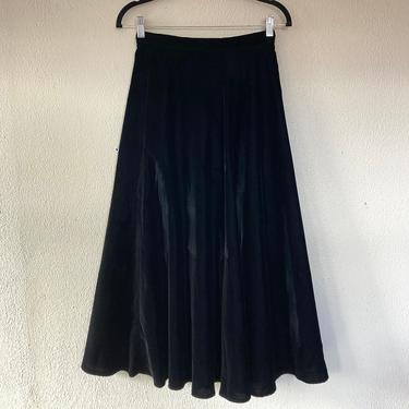 1990s Ralph Lauren velvet maxi skirt 