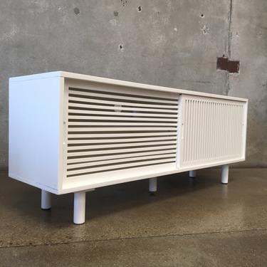 White Keenes Solid Wood Low Credenza by All Modern