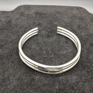 Silvertone Geometric Cuff Bracelet