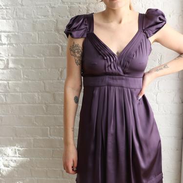 Prada Puff Sleeve Pleated Dress, Size 42