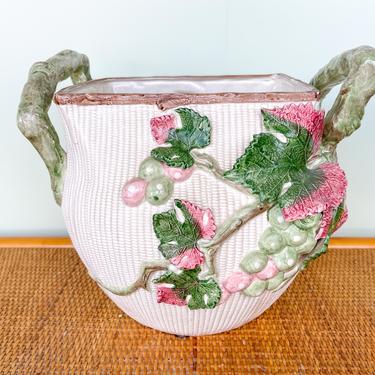 Fitz and Floyd Holiday Basket Cachepot