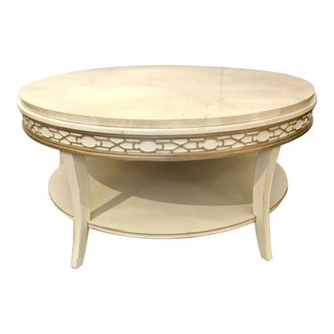 Drexel Heritage Transitional Olio Well-Edited Cream Cocktail Table