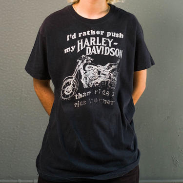Vintage 70’s Harley Davidson I’d Rather Push My Harley T-Shirt 