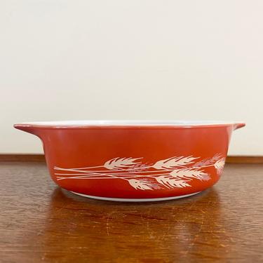 Vintage Pyrex Nesting Cinderella Bowl Wheat Burnt Umber Red Orange Casserole 471B 500ml-- no lid 
