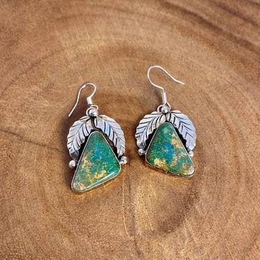 OH SO STONED Navajo Silver and Kingman Turquoise Earrings | Betta Lee Jewelry | Sterling Silver Hook Earrings | Southwestern Jewelry 