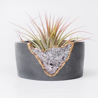 Geode Planter | Small Succulent Planter | Mini Air Plant Holder | Cactus Pot 