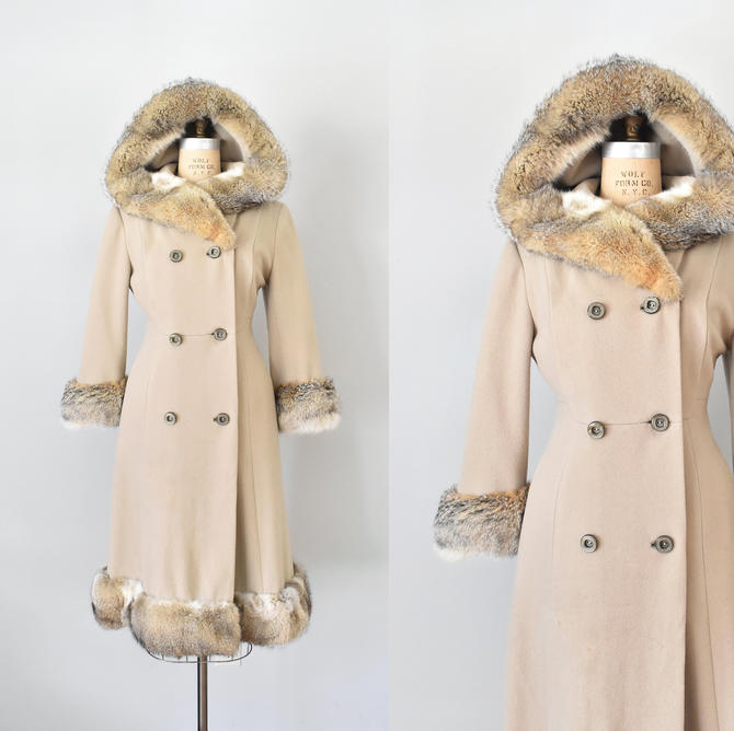 Jackie 1970s Wool Fur Coat Badger, Used Fur Coats New York City