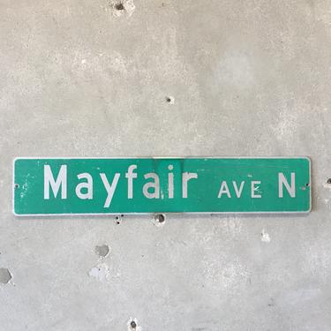 Vintage Seattle St Sign Mayfair Ave N