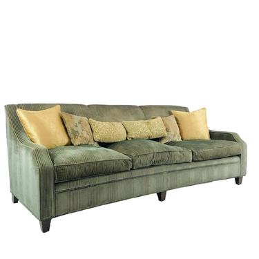 #5889 Green Cut Velvet Pattern Sofa