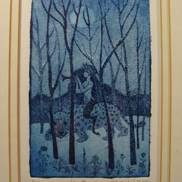 George Ivers, Listed Artist,  &amp;quot;Nocturn&amp;quot;  Ltd Print #1 With Original Plate 